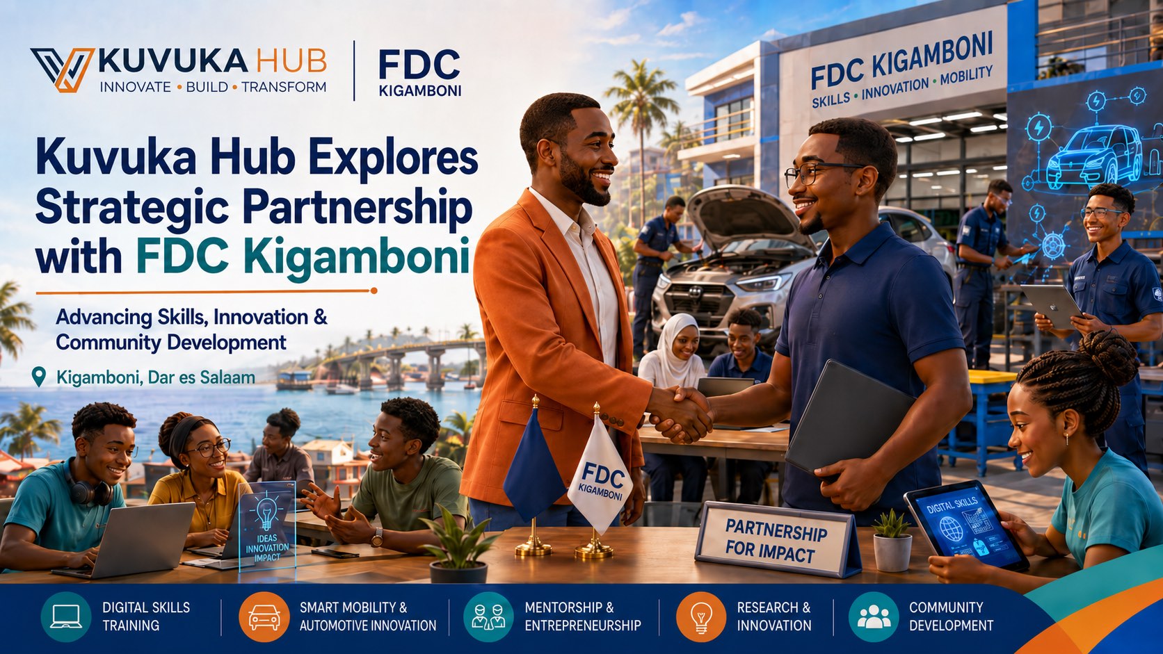 Kuvuka Hub Explores Strategic Partnership with FDC Kigamboni to Advance Skills, Innovation and Community Development
